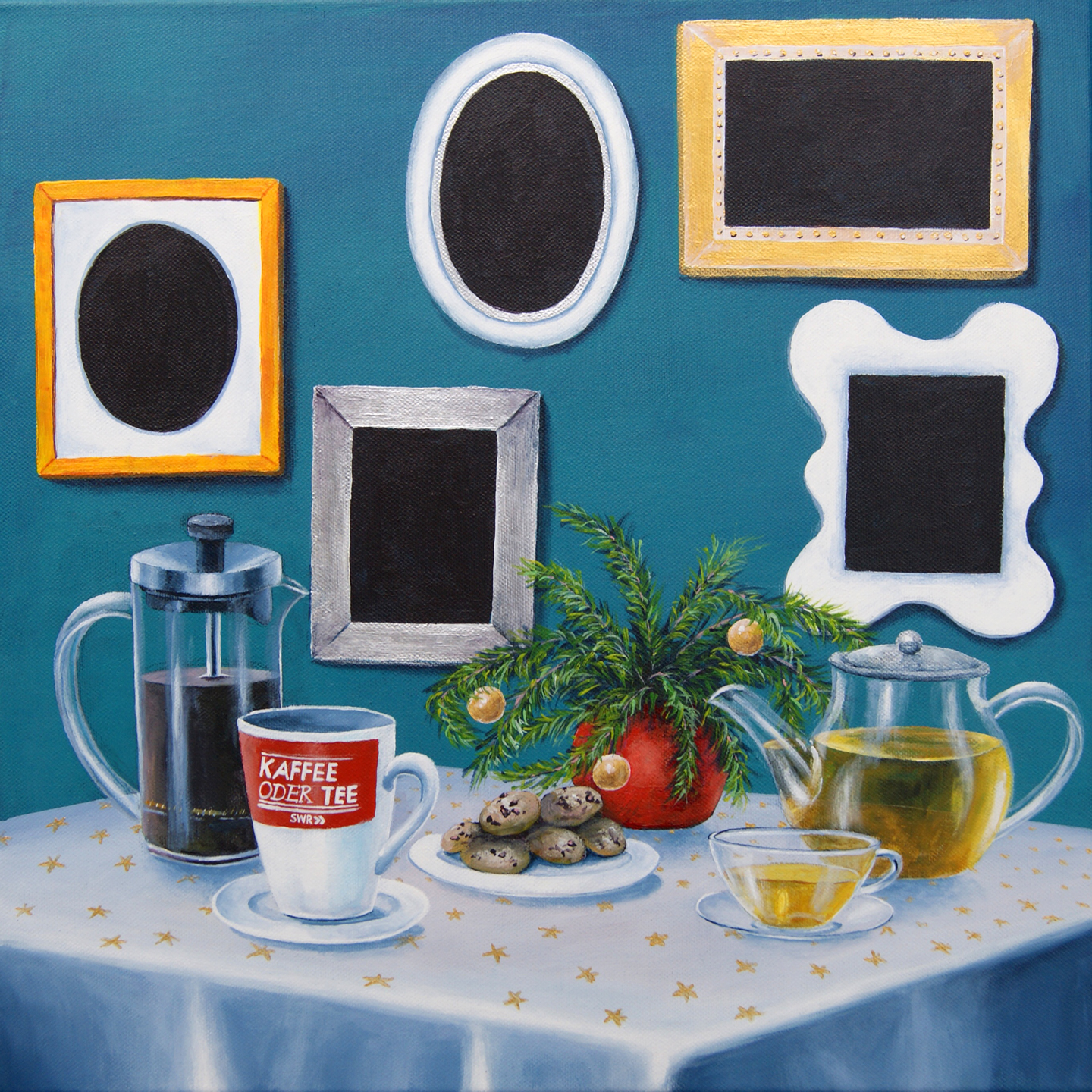 Bilderrahmen Kaffee oder Tee